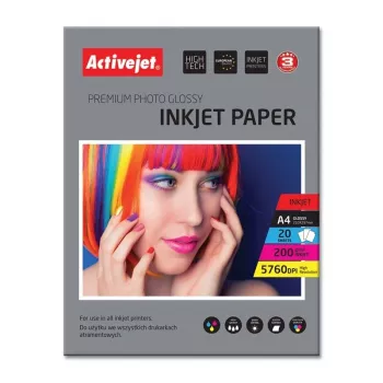 Activejet AP4-200G20 Fotopopierius blizgus (A4; 20 vnt.)