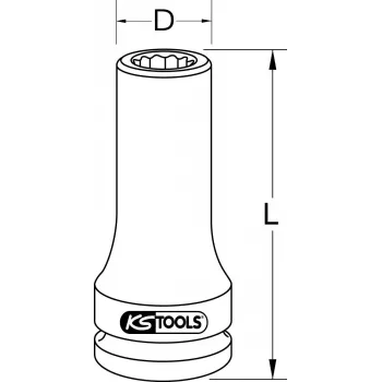 KS Tools E20 3/4 colio ilgas Torx lizdas (modelis 460.1502)