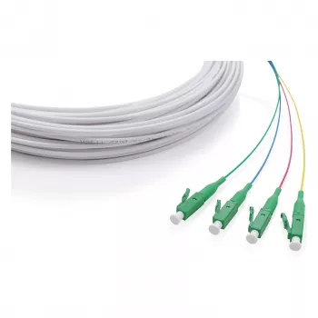 FTTH nuleidžiamasis kabelis DIGITUS vienmodis 4 skaidulos su 4 LC/APC jungtimis, 30 m