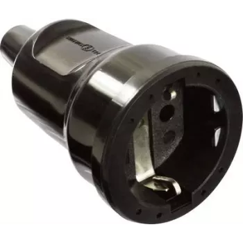 AS SCHWABE PVC mova 16A, 250V tvirta versija juoda (62225)