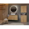 Vonios spintelė Top e Shop NEL 2K DK ANT/ART KP Graphite/Oak, laisvai pastatoma, 600×300×1740 mm, 3 lentynos