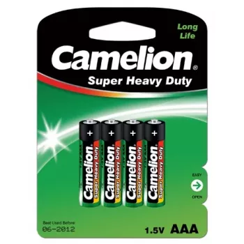 Vienkartinė baterija Camelion R03P-BP4G AAA cinko-anglies