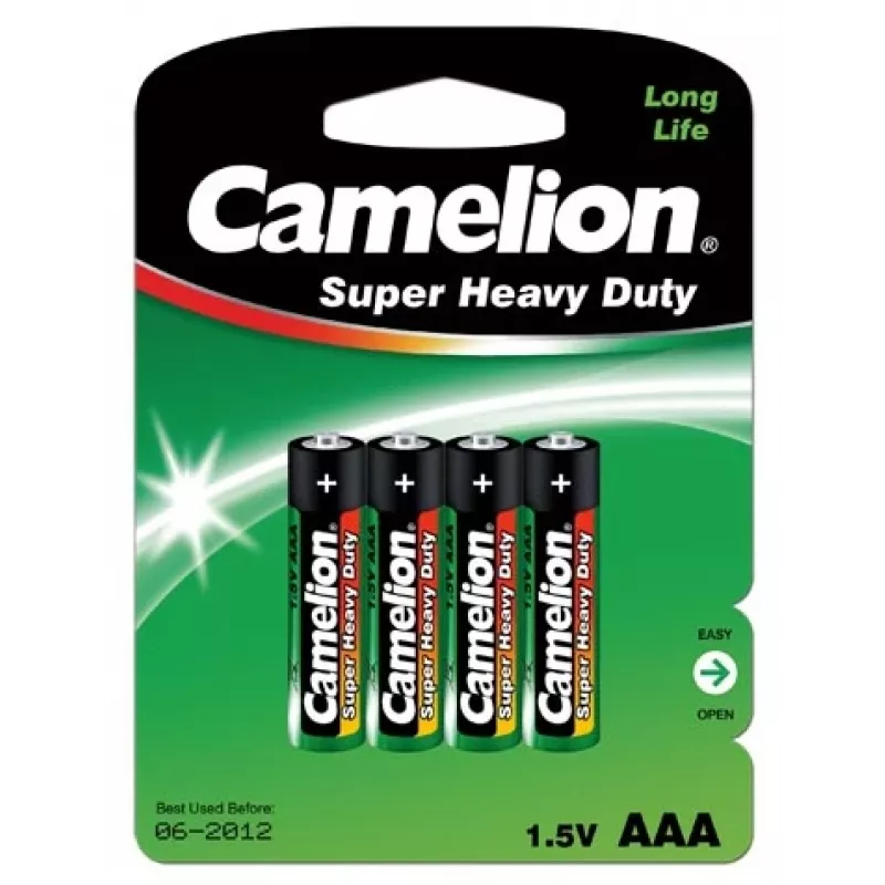 Vienkartinė baterija Camelion R03P-BP4G AAA cinko-anglies