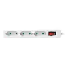 Prailginimo laidas LogiLink LPS230 1,5 m 3 AC lizdai Baltas
