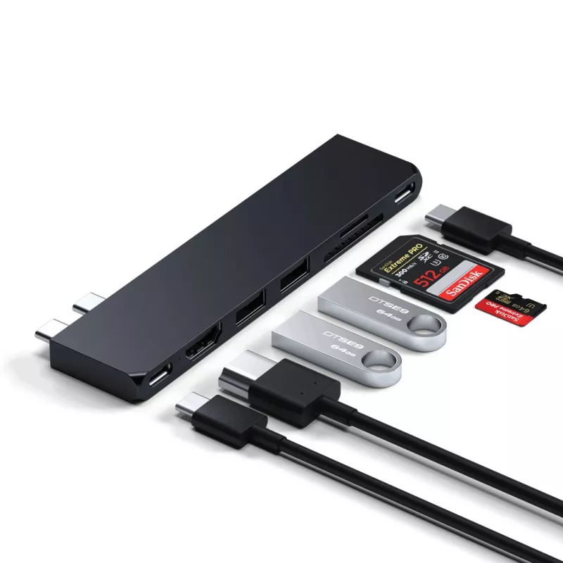 Dokavimo stotelė Satechi ST-HUCPHSD USB 3.2 Gen 2 Type-C juoda