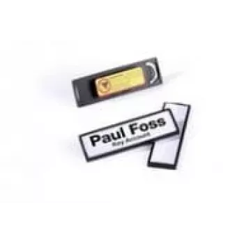 Durable CLIP-CARD - Namensschild - für 17 x 67 mm - Magnet - Schwarz (Packung mit 25)