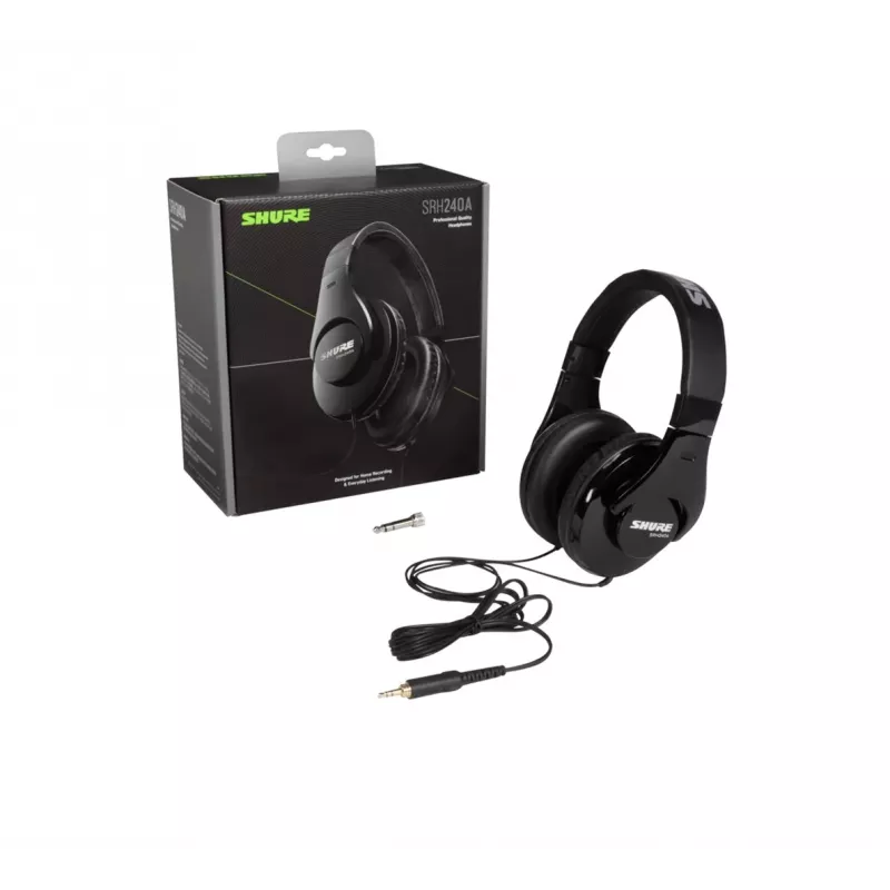 Ausinės Shure SRH240A laidinės, antgalvinės, juodos