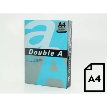 Spalvotas popierius Double A, 80g, A4, 500 lapų, giliai mėlynas