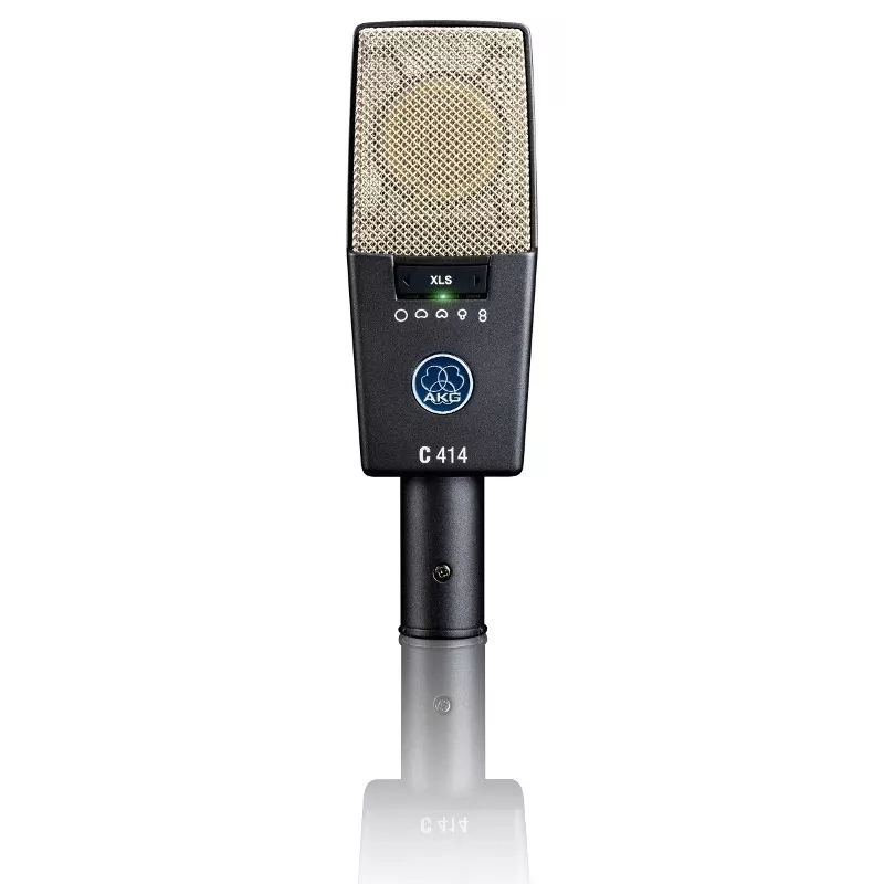Mikrofonas AKG C414 XLS, pilkas, sidabrinis, studijinis mikrofonas