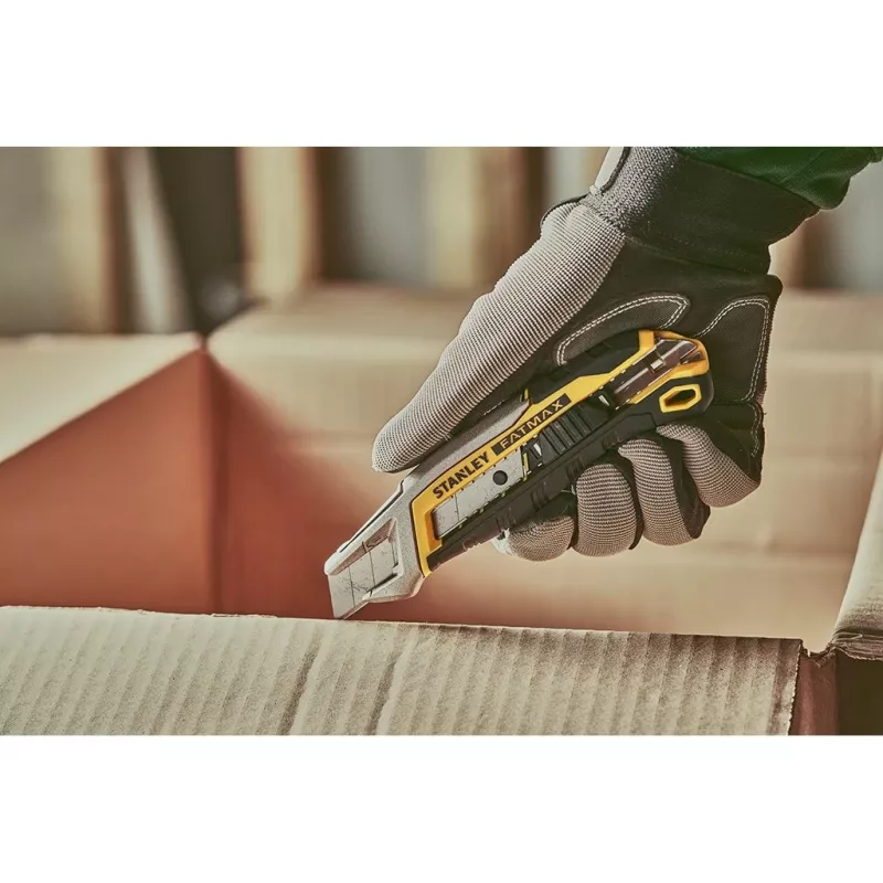 Pjovimo peilis Stanley FATMAX FMHT10594-0 juodas nerūdijantis plienas geltonas 18 mm plotis 165 mm ilgis