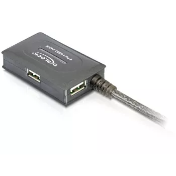 DeLock USB 2.0 ilginimo laidas 10 m aktyvus su 4 prievadų šakotuvu - šakotuvas - 4 x USB 2.0 (82748)