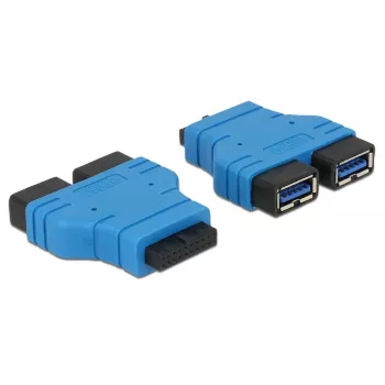 USB 3.0 vidinis adapteris DeLOCK 65670 juodas mėlynas