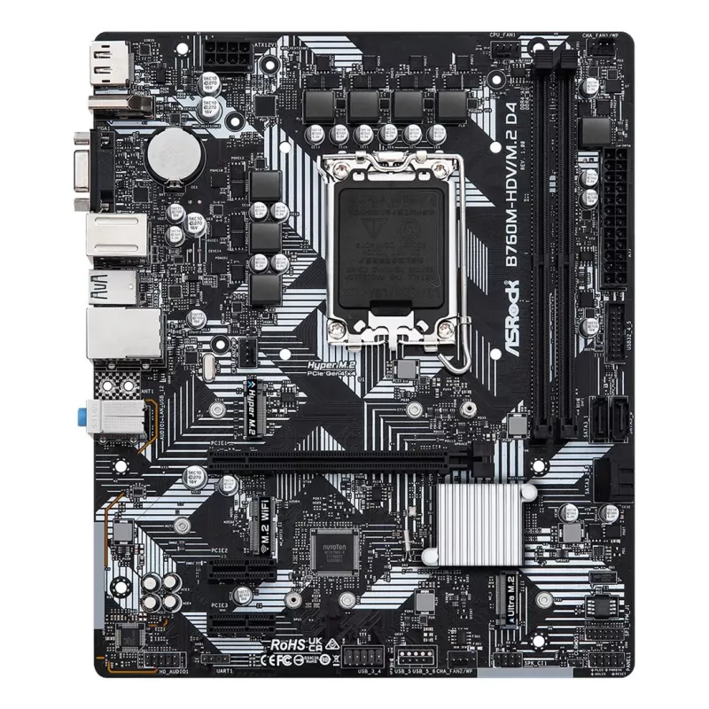 ASRock B760M-HDV/M.2 D4 DDR4 LGA 1700 Micro-ATX pagrindinė plokštė