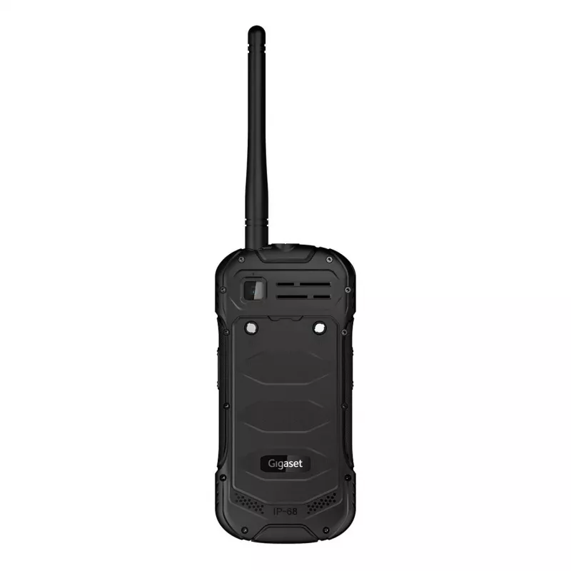 GIGASET GLX 8 ACTIVE juodas 6,1 cm 2,4 colio ekranas Push-to-talk funkcija 2500 mAh baterija IP68 2 MP kamera Dual-SIM Bluetooth