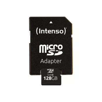 Intenso 128GB MicroSDXC atminties kortelė su SD adapteriu, 3413491