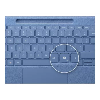 Klaviatūra Microsoft Surface 8YU-00027 – QWERTZ vokiškas išdėstymas, Bluetooth, jutiklinė dalis, mėlyna