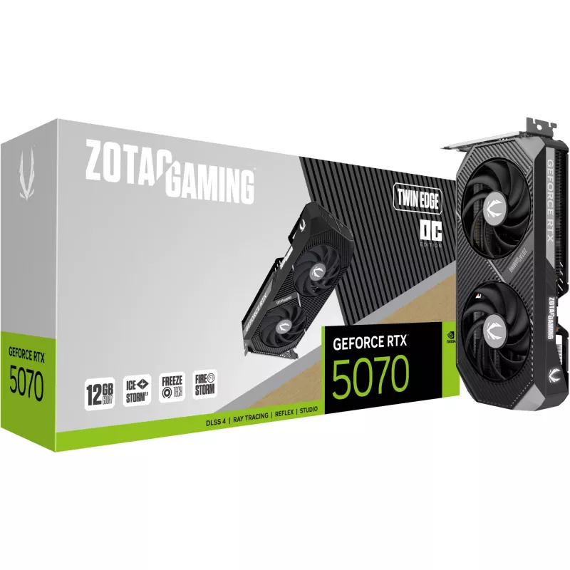 ZOTAC GAMING GeForce RTX 5070 Twin Edge OC 12GB GDDR7 vaizdo plokštė