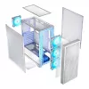 Kompiuterio korpusas LOGIC Dart Pro Midi ARGB baltas — Midi bokštas, ATX, 456×200×385 mm, max GPU 34 cm, CPU aušintuvo aukštis 155 mm, 3×120mm priekyje + 1×120mm gale, USB 3.0 x2, USB-C x1