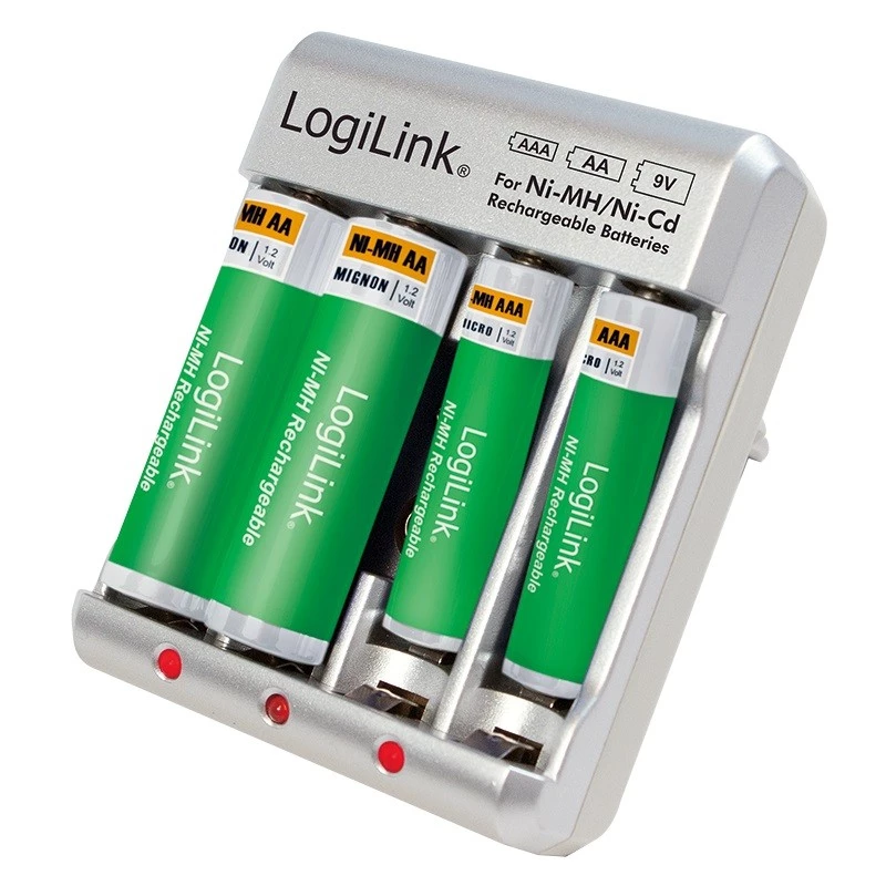 LOGILINK akumuliatorių įkroviklis Ni-MH / Ni-Cd AA / AAA / 9V