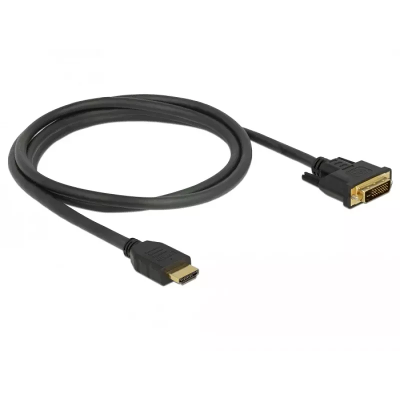 Laido adapteris DeLOCK 85653 1,5 m HDMI A tipo – DVI juodas