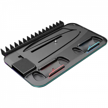Aušinimo stovas CANYON CS-51 RGB PS5 Slim juodas su dviejų valdiklių įkrovimu