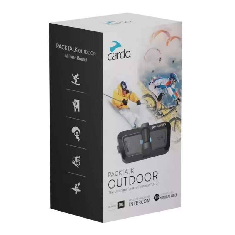 CARDO PACKTALK OUTDOOR SINGLE Motociklo šalmo interkomo sistema