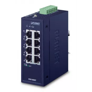 PLANET ISW-800T tinklo jungiklis Nevaldomas L2 Fast Ethernet (10/100) Mėlynas