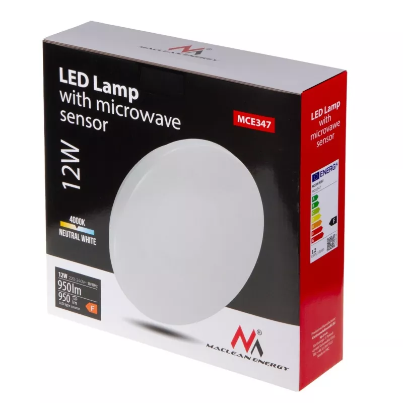 Maclean MCE347 LED lubinė lempa su prieblandos jutikliu