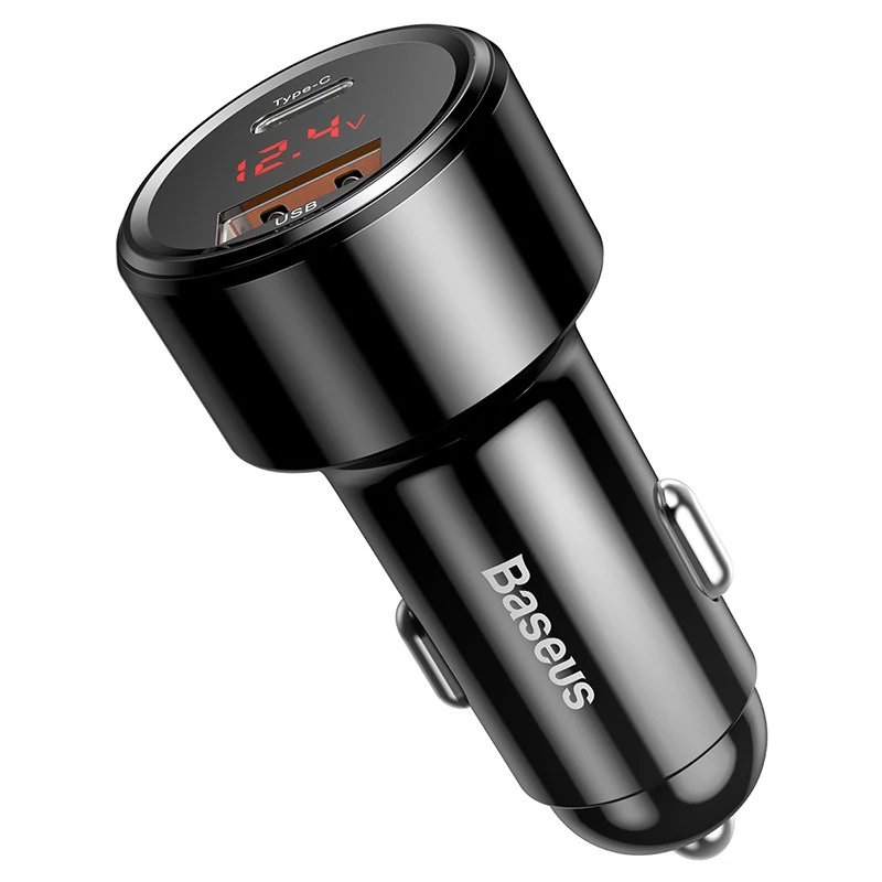 Automobilinis įkroviklis Baseus CCMLC20C-01 Universal Black Fast Charging 12-24V