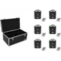 LED baterijinis prožektorius EUROLITE AKKU TL-3 TCL QuickDMX 6x su transportavimo dėžute TDV-1