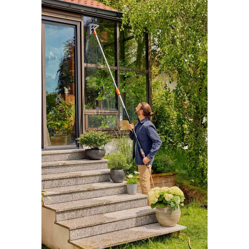 Gardenos Cleansystem rankenos šepetėlis soft flex 18812-20 Juoda Pilka 287 mm