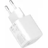 Sieninis USB C 35W 3A PD 3.0 QC 3.0 įkroviklis, baltas