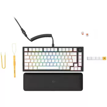 Glorious GMMK Pro Black Slate 75% TKL klaviatūra – surinkta, ISO DE išdėstymas, juoda (GLO-GMMK-P75-FOX-ISO-B-DE)