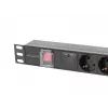 Lanberg PDU-05F-0200-BK maitinimo paskirstymo blokas (PDU) 5 AC lizdai 1U juodas