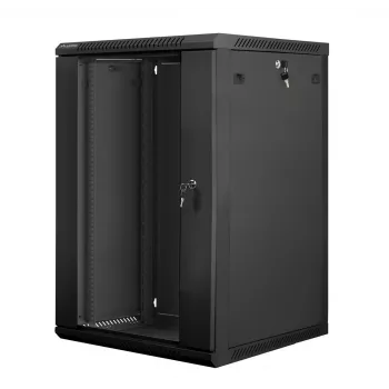 Sieninis stovas LANBERG WF01-6618-10B, 18U, 600×600×907 mm, juodas, 60 kg