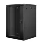 Sieninis stovas LANBERG WF01-6618-10B, 18U, 600×600×907 mm, juodas, 60 kg