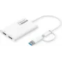ROLINE USB Type C / USB A vaizdo adapteris - Dual HDMI 4K60 ST/BU (12.03.3206)