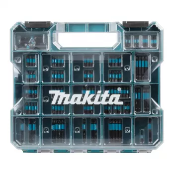 Bitų rinkinys Makita E-24826 — 100 vnt., įvairūs atsuktuvo ir gręžimo antgaliai, juodas