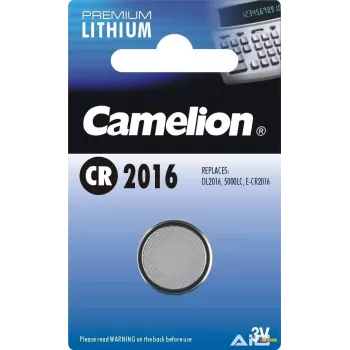 Vienkartinė ličio baterija Camelion CR2016-BP1, 3 V