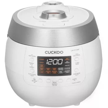 Ryžių virimo puodas Cuckoo CRP-RT1008F, baltas, 1,8 l, aliuminis, LED, mygtukai, 1,2 m