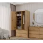 Topeshop SZAFA MALWA ART bedroom wardrobe/closet 5 shelves 2 durelės(s) ąžuolas