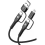 Celly 4-IN-1 laidas A+C į C+LIGHT 2M BK