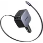 Automobilinis įkroviklis UGREEN Fast 2 prievadai 145W USB-C/USB-A modelis 55910B