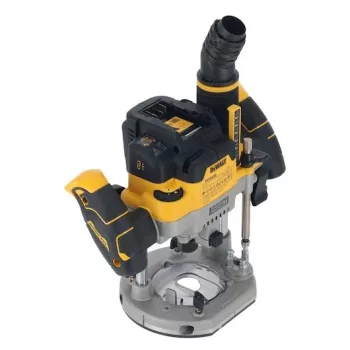 Plunginis frezatorius DeWalt DCW620NT-XJ, akumuliatorinis, bešepetėlis, 18 V, 1600 W, 11–23 tūkst. aps./min., 12,7 mm griebtuvas, dulkių išmetimas, LED, 3,6 kg, dėklas