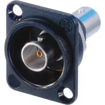 Neutrik NTR-NBB75DFIB BNC jungtis, 75 omų, juoda/sidabrinė, -30–80 °C