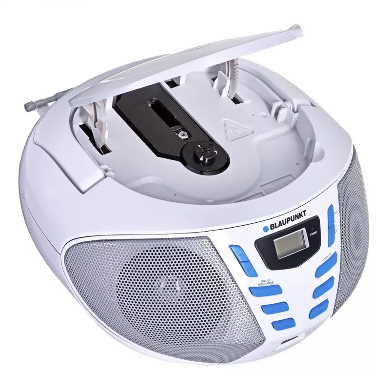 Blaupunkt BB7-WH nešiojama stereo sistema, 2.4 W, FM, pilka, MP3 atkūrimas