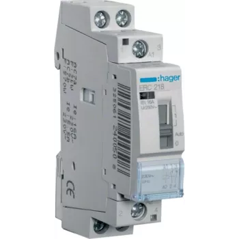 Hager ERC218 pilkas - 1 - 10 mm² - 230 V - 50 Hz - 16 A - 17,85 x 60 x 83 mm