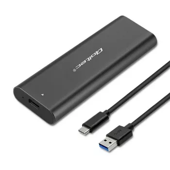SSD korpusas QOLTEC 50312 Juodas vienam M.2 SATA diskui, USB Type-C (USB 2.0 / 3.2 Gen 1)