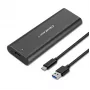 Qoltec 50312 išorinis M.2 NVMe SSD korpusas, USB Type-C, juodas