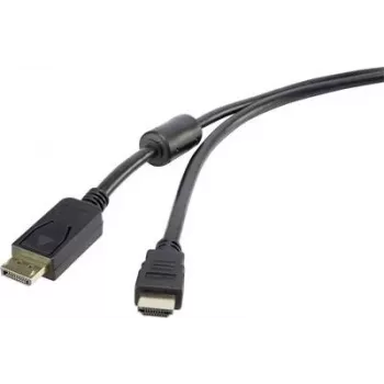 Renkforce RF-3301450 vaizdo kabelis adapteris 0,5 m DisplayPort HDMI juodas (RF-3301450)